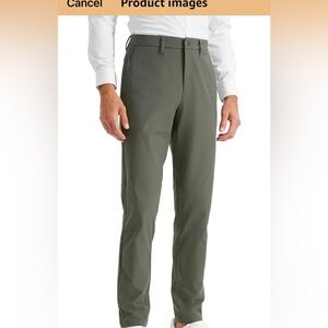 CRZ Yoga Men's All Day Comfy Golf Pants in light army green 32”x32”